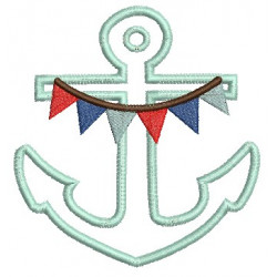 Stickmuster - Hello Sailor Anker Kette